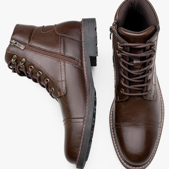 Jousen Milan Brand New Mens Boots Leahter Retro Dark Brown - Picture 6 of 11